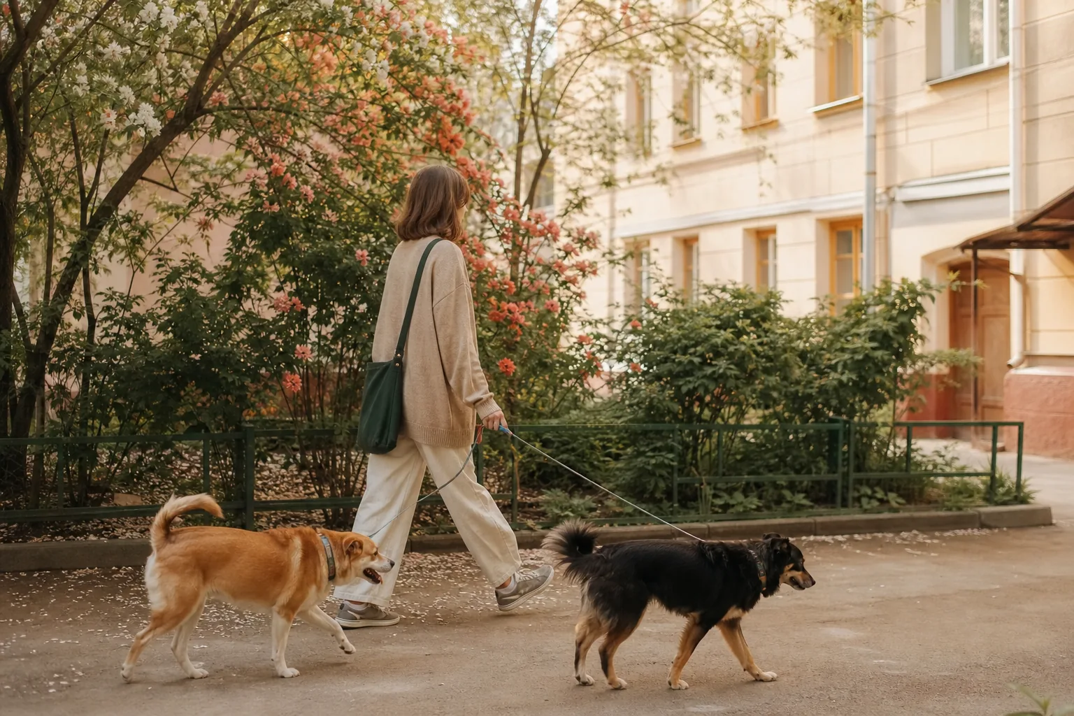 Две собаки и одна няня: как организовать уход